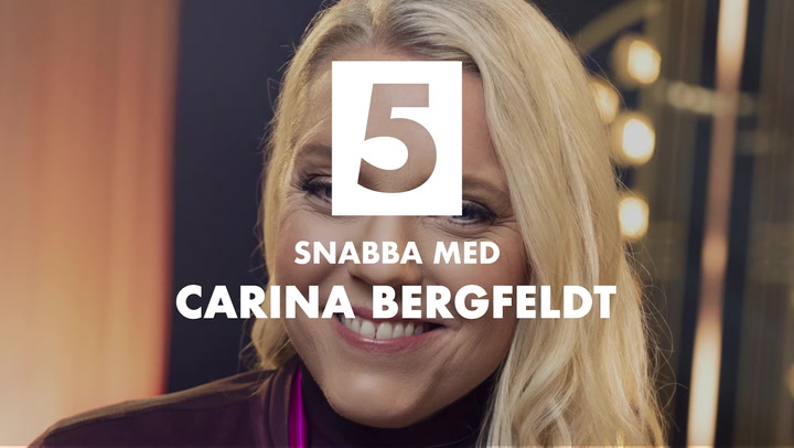 TV: 5 snabba med Carina Bergfeldt