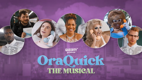 Peppermint, Jan, Dylan Mulvaney, & Nick Laughlin in ORAQUICK: The Musical