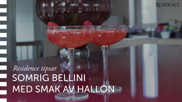 Den perfekta sommardrinken: Bellini med hallon