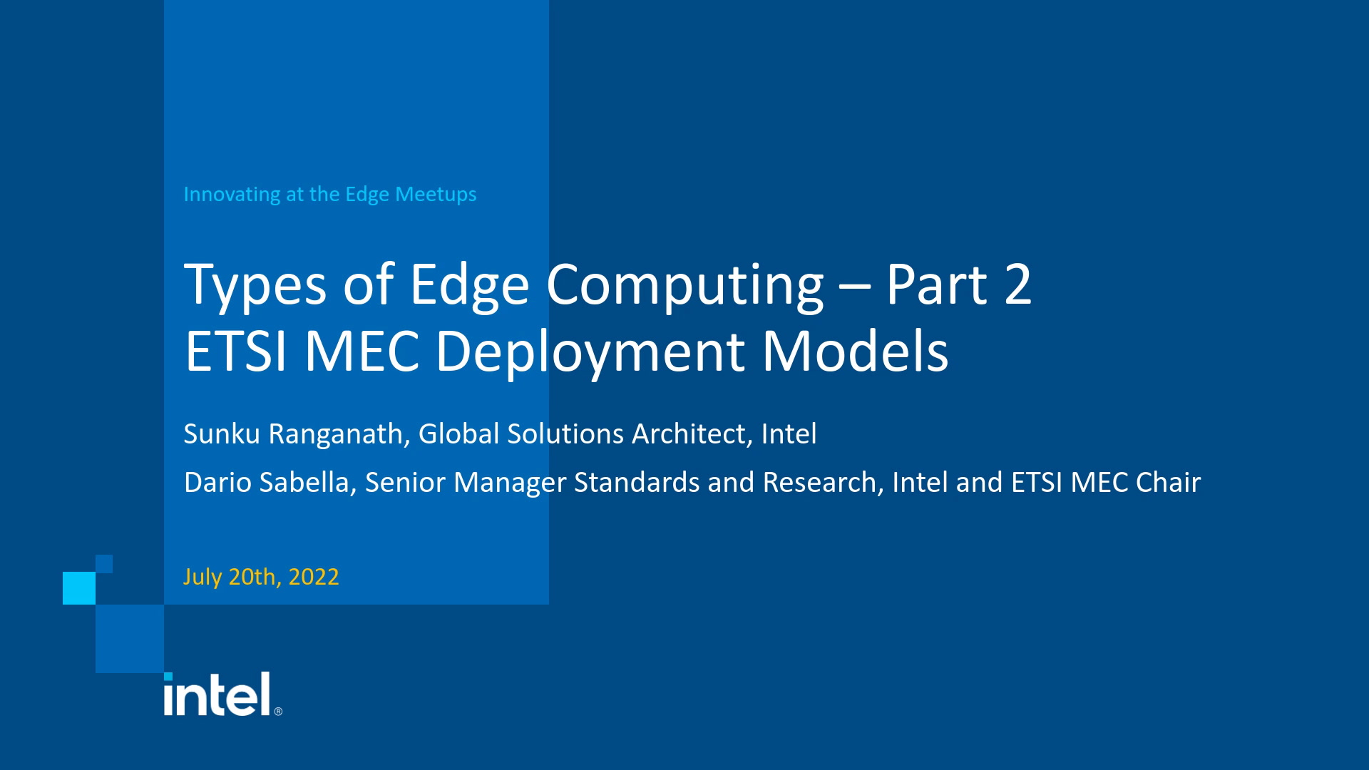 Types of Edge Computing – Part 2 - ETSI MEC Deployment Models