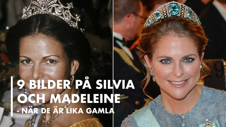 9 bilder på drottning Silvia och prinsessan Madeleine när de var lika gamla