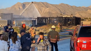 Northwest Las Vegas fire destroys house under construction – Video