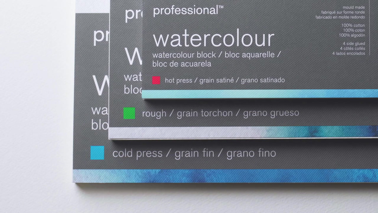 Professional Watercolor Paper Block, Cold Press 140lb (Winsor