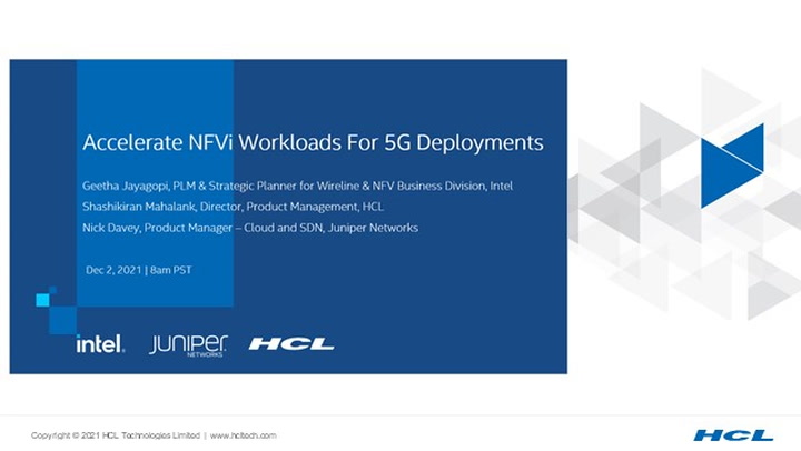 Accelerate NFVi Workloads For 5G Deployments