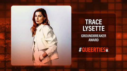 Trace Lysette accepts the Groundbreaker Award at the 12th Annual #Queerties