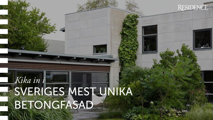 Sveriges mest unika betongfasad – kika in i villan