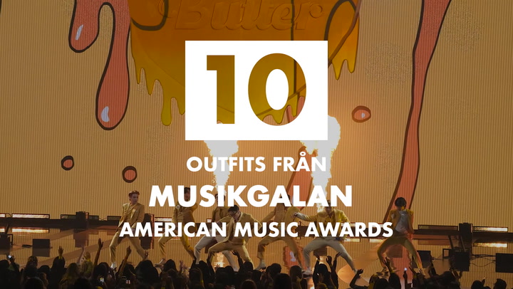 TV: 10 outfits från musikgalan American Music Awards