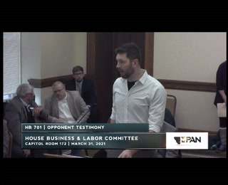 Montana Senate hearing on HB701