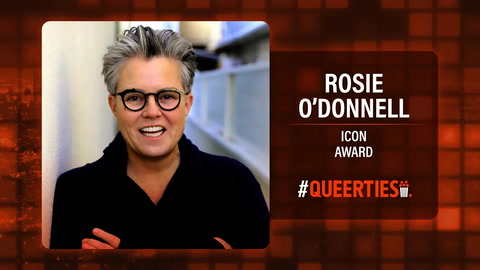 Rosie O'Donnell accepts the Icon Award at the 12th Annual Queerties