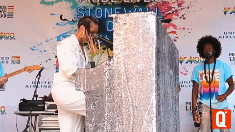 Alicia Keys performs Empire State of Mind at #StonewallDay