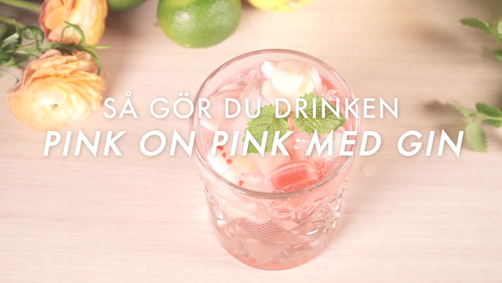 Så gör du drinken Pink on pink med gin