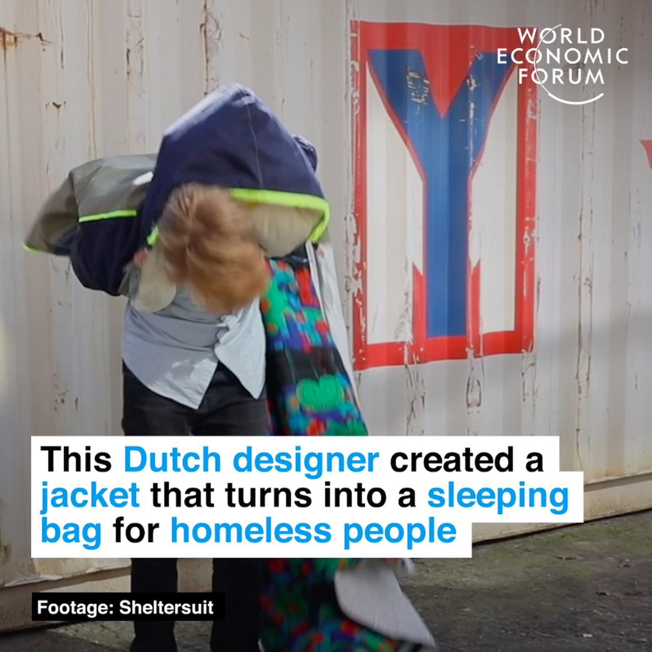 This Dutch designer created a jacket that turns into a sleeping bag for ...