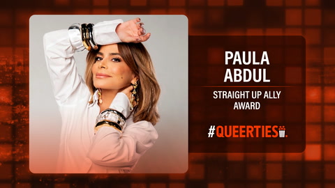 Paula Abdul accepts the Straight Up Ally Award at the 12th Annual #Queerties