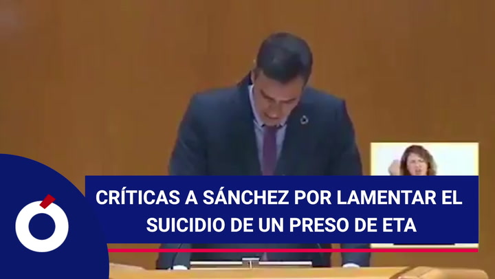 Críticas a Sánchez en el Congreso por lamentar el suicidio de un etarra
