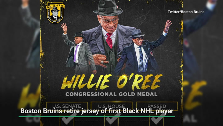 Willie O'Ree 'overwhelmed' as Boston Bruins retire jersey number