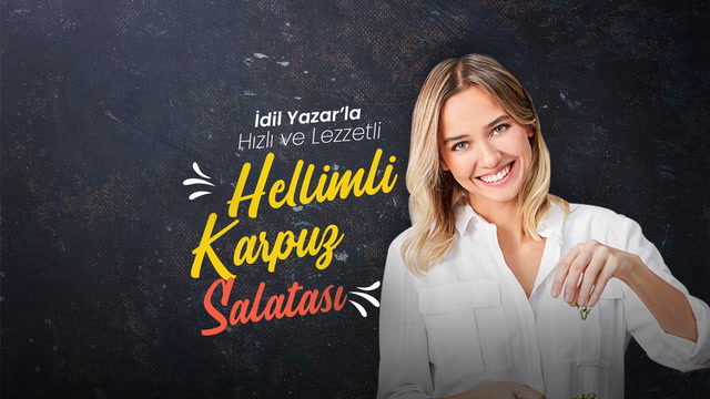 İdil Yazar'la Hızlı ve Lezzetli - Hellimli Karpuz Salatası 