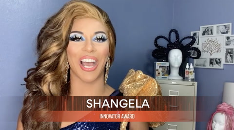 Shangela, winner of the INNOVATOR AWARD at the Queerties