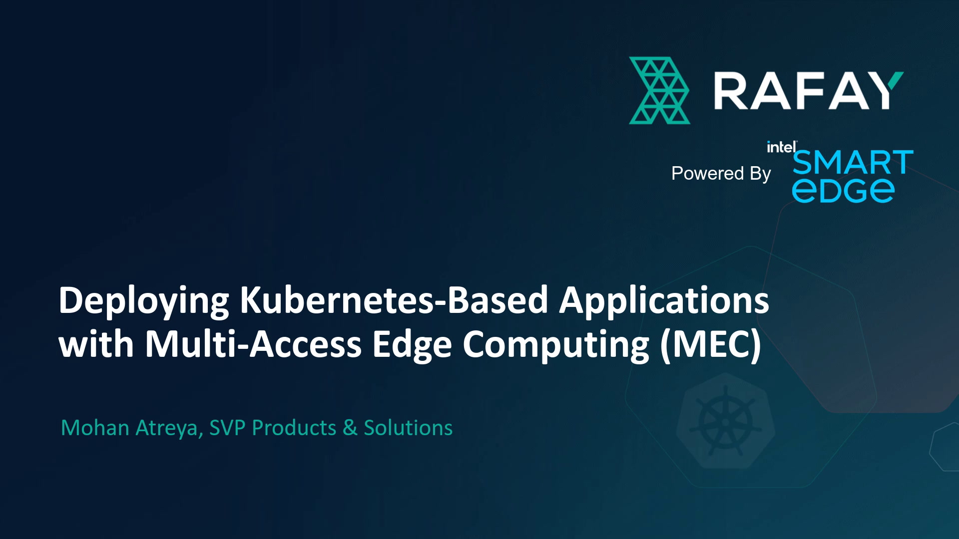 Deploying Kubernetes-Based Applications with Multi-Access Edge Computing (MEC)
