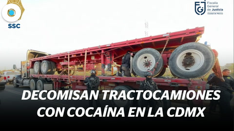 Aseguran tractocamiones con cocaína en la CDMX | Reporte Indigo