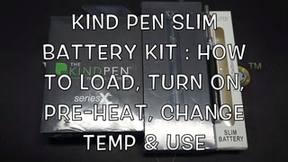 Kind Pen Vape Slim: How To Turn On/Off Pre-Heat Change Power, Charge & Use, Instructions