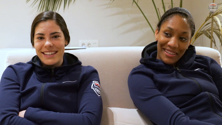 2018 WNT - Learning Spanish With Kelsey Plum And A'ja Wilson