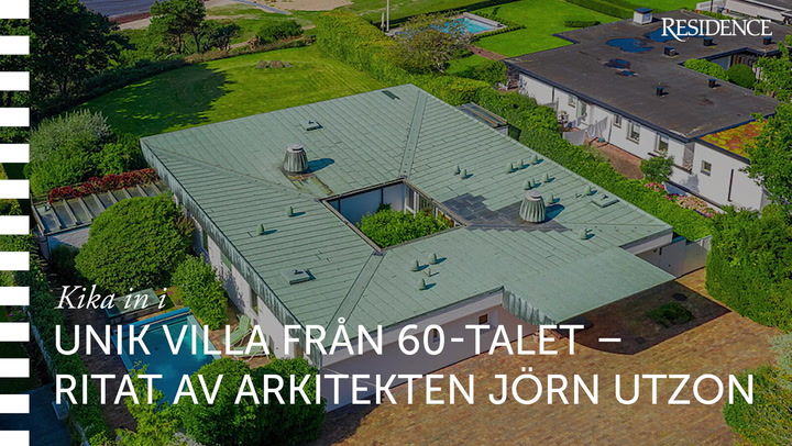 Unik villa från 60-talet – ritat av världskända arkitekten Jörn Utzon