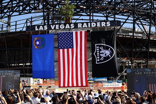 Raiders Topping Ceremony of Allegiant Stadium in Las Vegas – Video