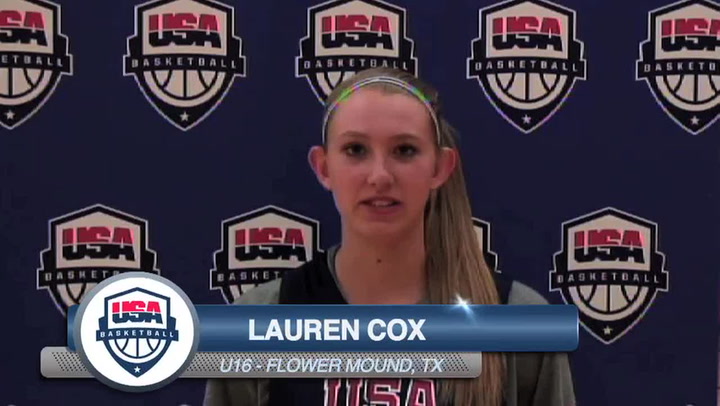 Lauren Cox On Usa Womens U16 Training Camp