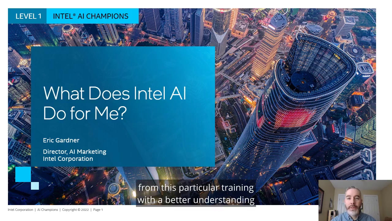 Chapter 1: What Does Intel AI Do for Me?