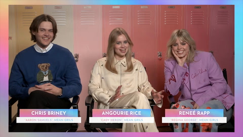 Watch Reneé Rapp, Angourie Rice, and Chris Briney talk 'Mean Girls'