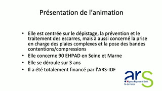 Dépistage et prévention des escarres, une expérience en EHPAD en Seine et Marne