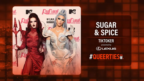 Drag Queens Sugar and Spice win TikToker at the 12th annual Queerties awards