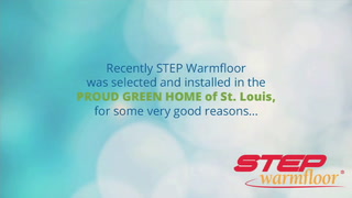 Radiant floor heating warms the Proud Green Home of St. Louis