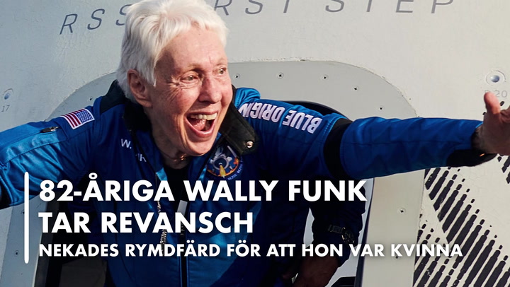 82-åriga Wally Funk tar revansch, nekades rymdfärd för att hon var kvinna