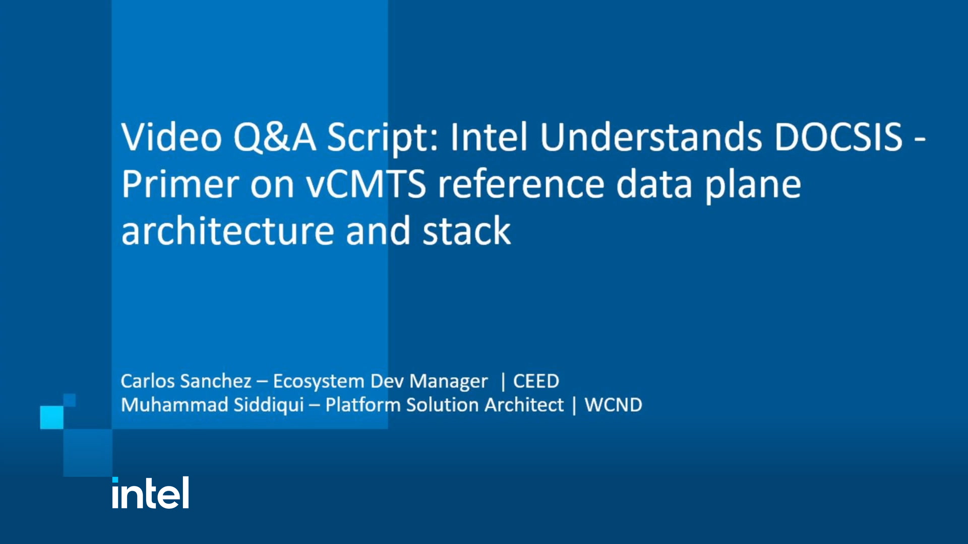 Intel Knows DOCSIS : Primer on Intel’s vCMTS Reference Data Plane