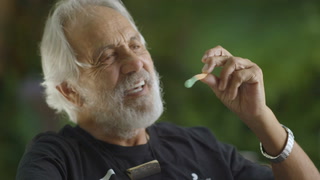 Tommy Chong Eats Gummie Snakes