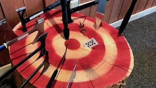 Ax-throwing attraction opens at Neonoplis in downtown Las Vegas