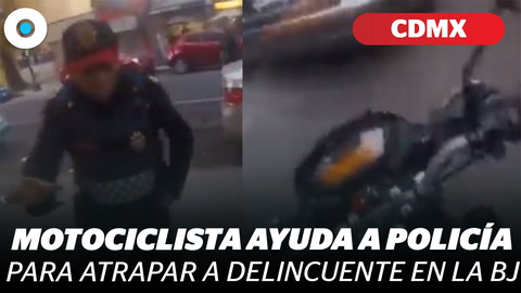Motociclista le da ‘ride’ a policía para atrapar a delincuente en la BJ | Reporte Indigo
