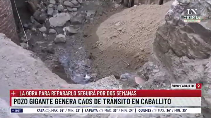 Las obras colapsaron el tránsito en Caballito 
