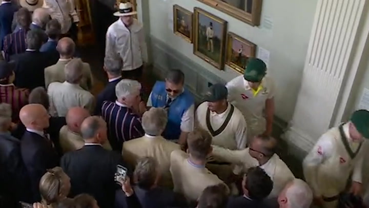 Ashes: Usman Khawaja confronts fan after controversial Bairstow dismissal