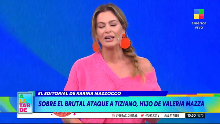 Karina Mazzoco expuso un duro mensaje sobre el ataque al hijo de Valeria Mazza