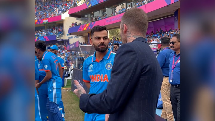 David Beckham meets India cricket star Virat Kohli ahead of World Cup semi-final