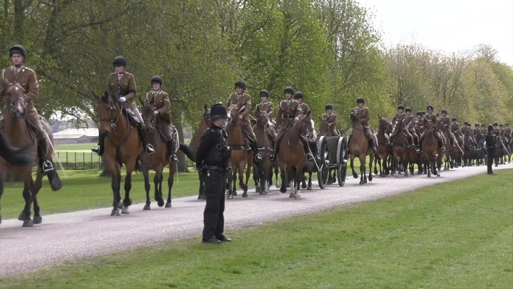 Military rehearses Prince Philip funeral in Windsor