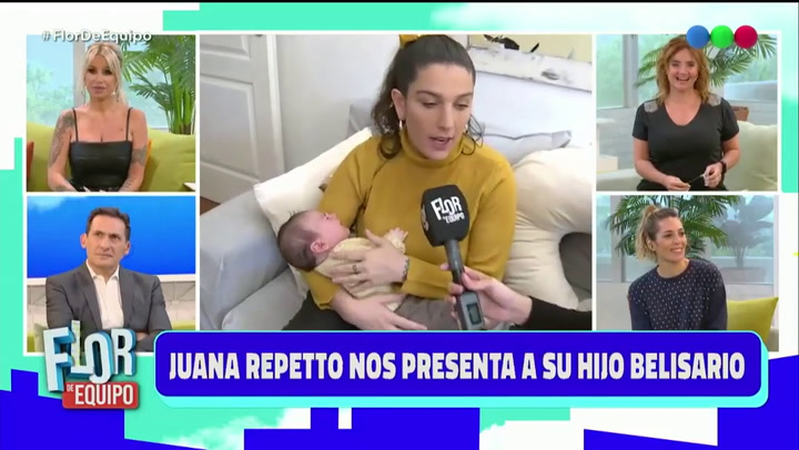 Juana Repetto mostró por primera vez en TV a su hijo Belisario