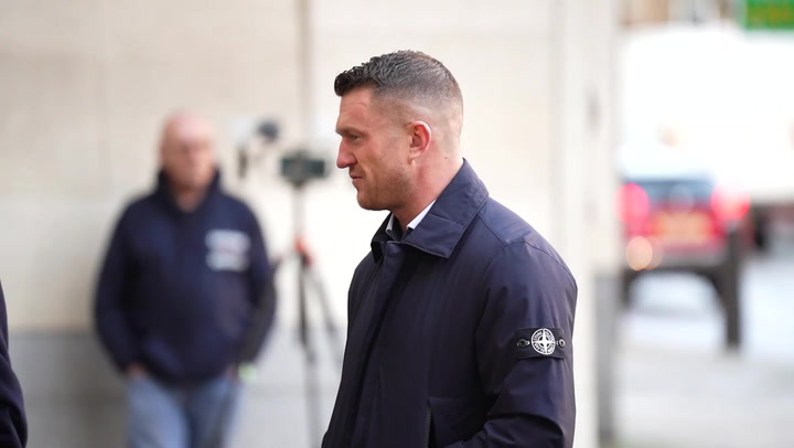 Tommy Robinson arrives at court after arrest at antisemitism march in London