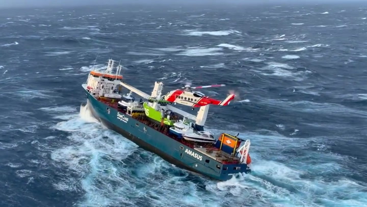 Dutch cargo ship adrift off Norway after dramatic evacuation