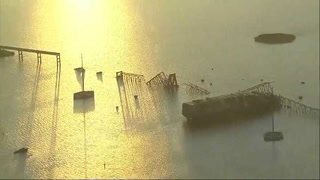 Así quedó el “Key Bridge” de Baltimore tras el choque del barco carguero