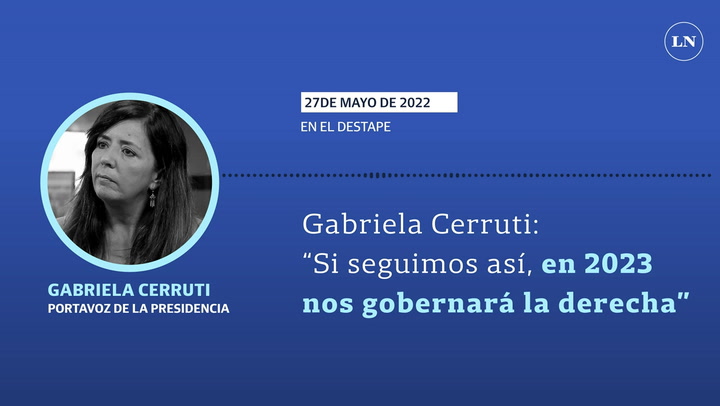 Gabriela Cerruti: “Si seguimos así, en 2023 nos gobernará la derecha”
