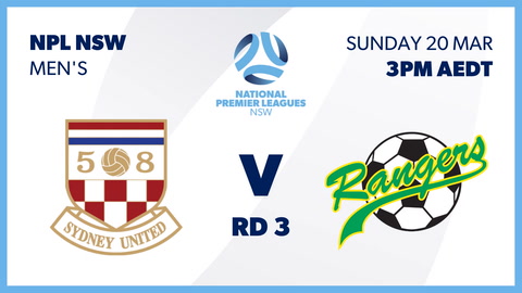 20 March - Round 3 FNSW NPL Mens - Sydney United 58 FC v Mt Druitt Town Rangers FC