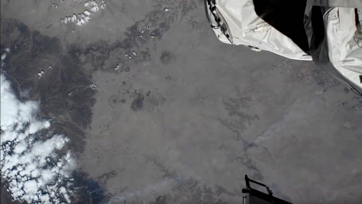 El humo de los incendios en Nuevo Mexico se pudo ver desde la Estación Espacial Internacional